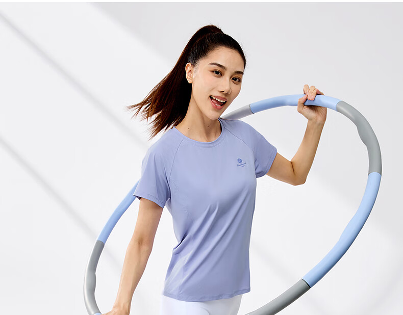 361° Women's Short-Sleeve Summer Clothing, New Cool-Feeling T-Shirt, Sun Protection Shirt, Ice Silk Athletic Running Top 662524116-2 41