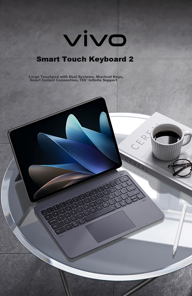 Vivo Pad2 Smart Touch Keyboard 2, New Moon Gray, Compatible with Vivo Pad2 Tablet 1
