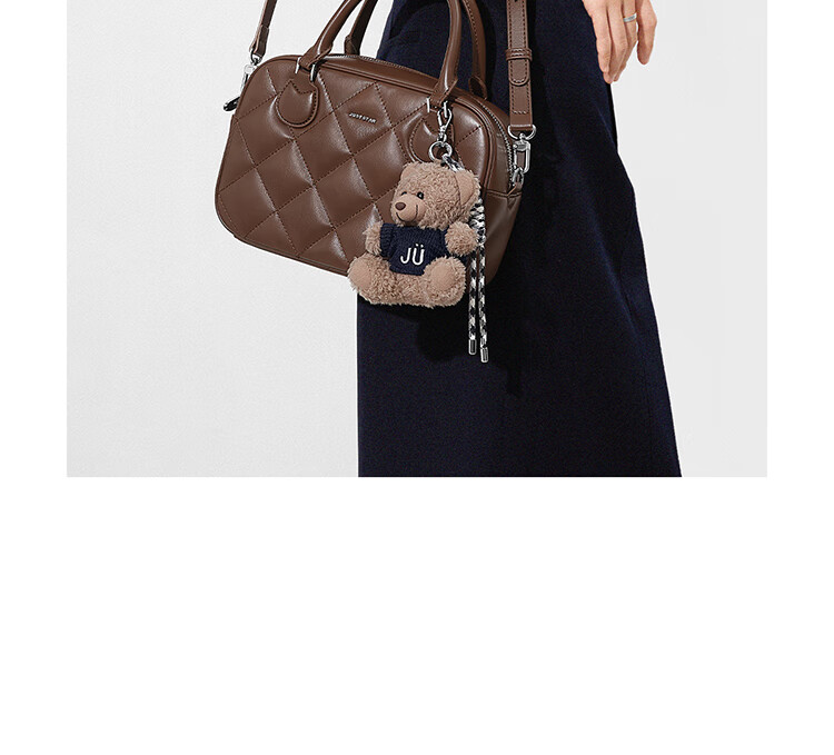JUST STAR Celebrity-Style Bowling Bag, Women's Handbag, 2026 New Luxury Shoulder Crossbody Boston Tote Bag, Birthday Gift 13