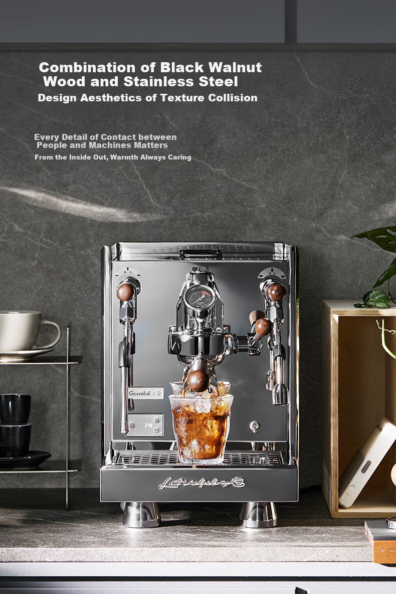 GEMILAI White Whale G3035 Coffee Machine, Home Semi-Automatic Coffee Maker, American And Italian Espresso, E61, 2L Dual Boiler 6