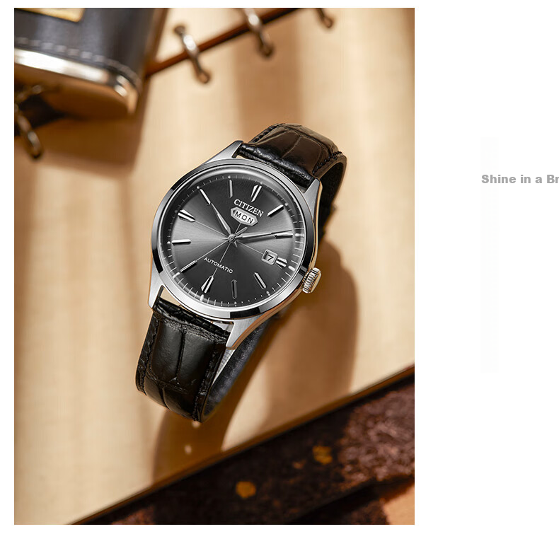 CITIZEN Watch for Men, Japanese And Korean Style, ME Color Series Automatic Mechanical Leather Strap, Student Gift for Boyfriend, NJ0173-18X 10