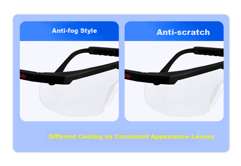 WOLSGIN Safety Goggles SG-71003AF, Windproof, Dustproof, Impact-Resistant, Anti-Fog, Protective Eyewear, Pollen-Proof, Industrial, Anti-Cutting, Splash-Proof 3