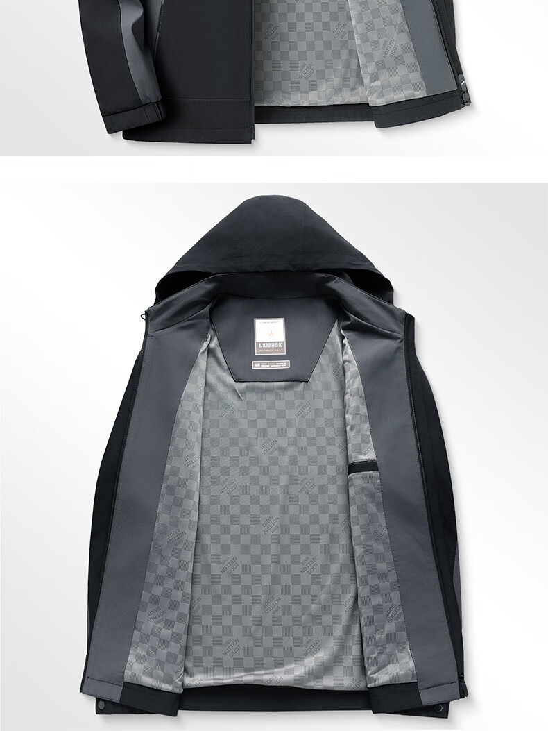 Shanshan Anti-Wrinkle Men's Jacket Spring and Autumn New Business Casual Short Workwear Hooded Coat for Middle-aged and Young Fathers 6