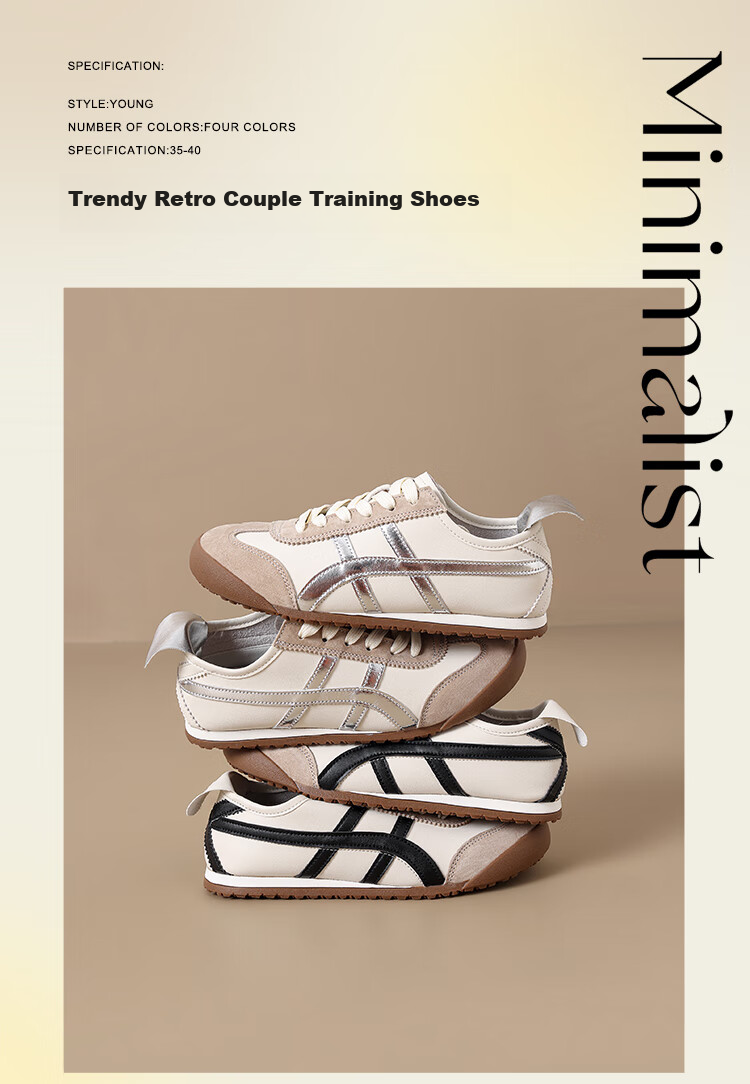 ZHR Ballet Flats for Women, Versatile Lightweight Sports Shoes, Comfortable Flat Casual Shoes, Thin-Soled Genuine Leather Forrest Gump White Sneakers 1