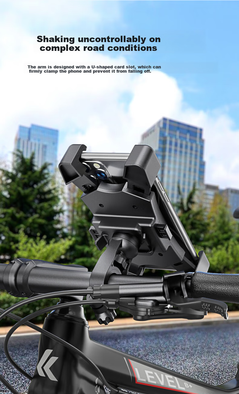 Ousen Electric Vehicle Phone Holder, Navigation Mount, Motorcycle Delivery Riding E-Bike Bicycle Phone Stand, Aluminum Alloy 3