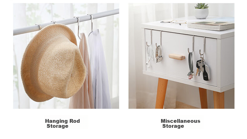 Meijia Life Dormitory Wave-Shaped Hanging Hook Student Bunk Bedside No-Installation Clothes Hook Rack Organizer 4