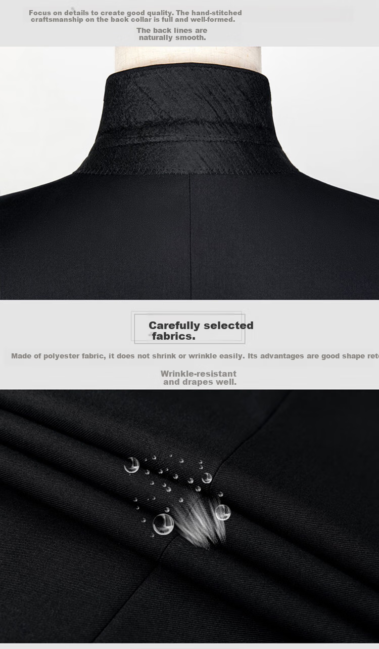 Ayoupang Large Size Suit Set for Men, Loose-Fitting Professional Formal Wear, Business Jacket, Plus-Size Wedding Groom's Suit, Formal Attire 19