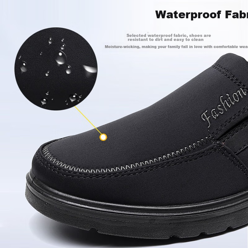 Ankang Old Beijing Cloth Shoes, Men's Single Shoes, Breathable And Waterproof, Dad Shoes, Middle-Aged And Elderly Soft-Soled AK33623, Coffee Color, Size 45