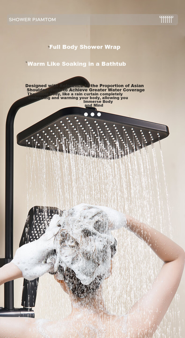 KEGOO Shower Head Set with Copper Mixing Valve, Integrated Bathroom Pressure-Boosting Shower Sprayer, Bathing And Sanitary Kit K4050 2