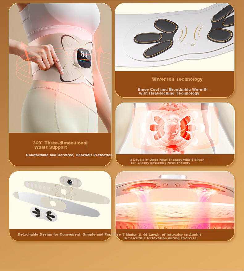 Smart VK Fat-Burning Machine, Belly Slimming Device, Lazy Person's Fat-Burning Abdominal Weight Loss Equipment, Rhythmic Shaping Home Intelligent Fitness Waist Belt 4