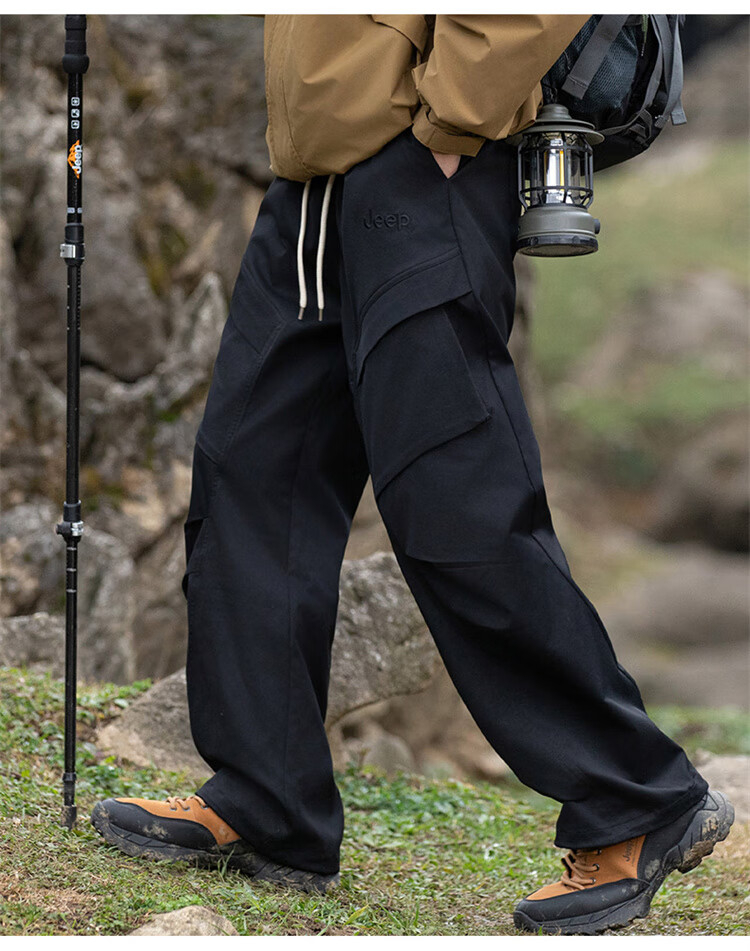 JEEP Men's Casual Pants, Cargo Pants for Spring And Summer, Hiking Trousers, Outdoor Sports Pants for Men, Khaki, Size M 9