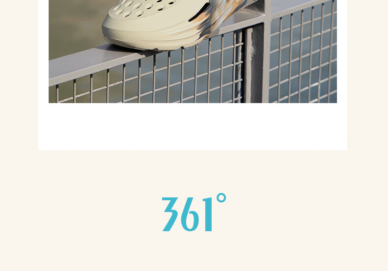 361° Men's Sports Slippers, Spring And Summer BIG3 Perforated Shoes, Outdoor Home Beach Sandals, Men's Slippers, 672426717-11 41