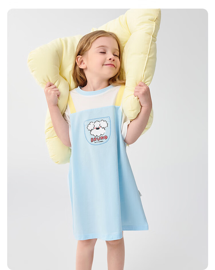 BALABALA Girls' Nightgown, Children's Loungewear, Summer Air Conditioning Dress [Miiichan IP] 208225171002 10