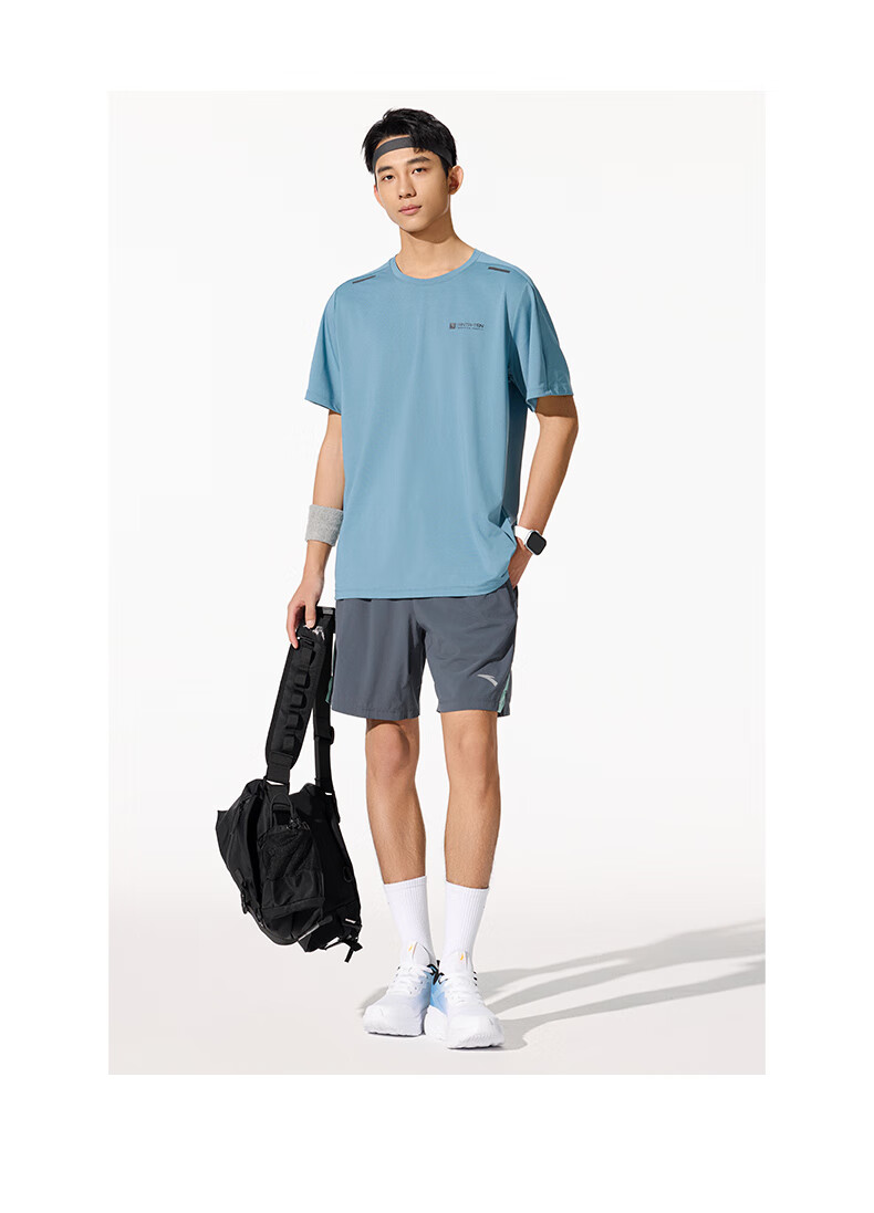 Anta Quick-Dry T-Shirt | Men's Short Sleeve Summer Moisture-Wicking Breathable Training Running Fitness Top 9