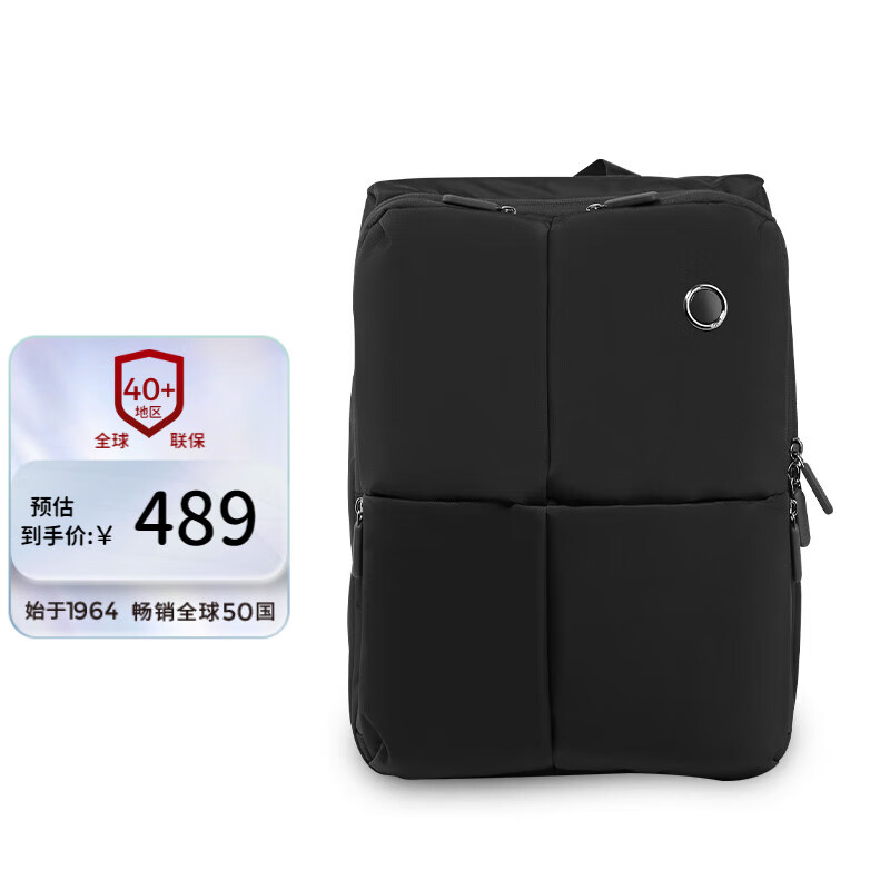 Echolac Couple's Laptop Backpack, Fashionable Trendy Backpack, Simple Casual Backpack for Men And Women, Black, 16-Inch CKP602