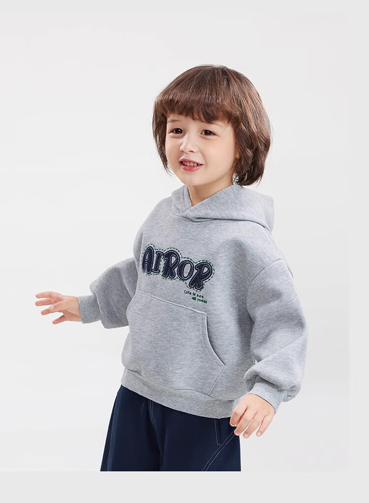 Ciciibear Boys Fleece Hoodie 2024 New Baby Hooded Autumn Winter Thickened Loose Base Shirt Trendy 7