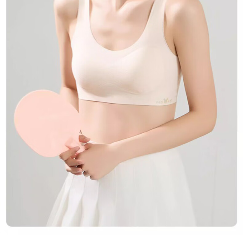 Modaier Girls' Seamless Bra for Puberty, Training Bra for Middle And High School Students, White 3