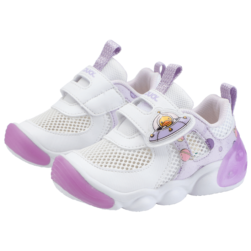 B.Duck Little Yellow Duck Kids Toddler Shoes 2026 Spring Double-Layer Mesh Breathable Sports Shoes Boys Girls Baby Shoes