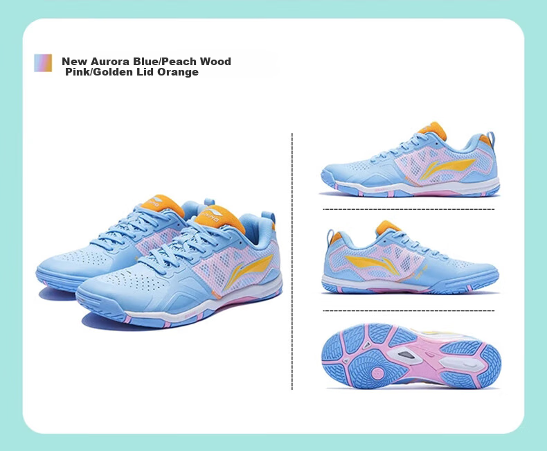 Li-Ning Table Tennis Shoes, Unisex Eagle Eye 2.0 PRO, Shock-Absorbing, Non-Slip, Breathable, Wear-Resistant, for Competition And Training, Sports Shoes, Size 38 8