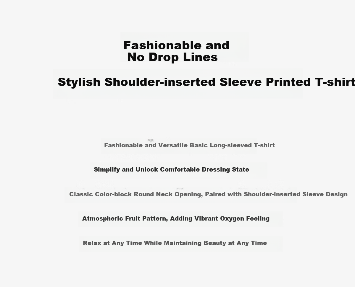 Chushen Spring And Autumn Long-Sleeve T-Shirt for Women, Wilderness Maillard Round Neck Contrasting Color Splicing Simple Loose Base Shirt S143T2022 2
