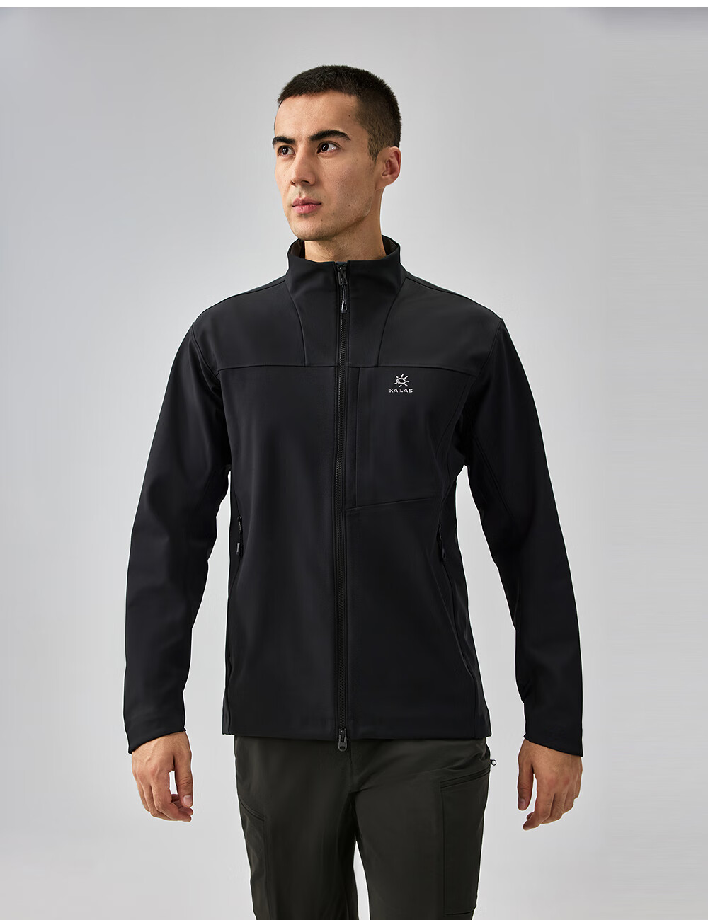KAILAS M8 IC Stand Collar Thermal Softshell Jacket Men Durable Stretch Outdoor Climbing Windproof Jacket Autumn Winter 13