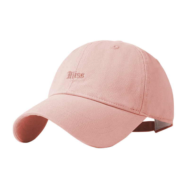 CACUSS Baseball Cap for Women, Fashionable Simple Casual Letter Embroidery Visor Hat for Men, Large Head Circumference Makes Face Look Smaller, Pink