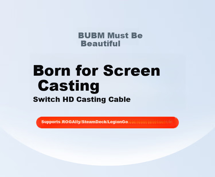 BUBM Switch Portable Dock, Charger NS Screen Mirroring Cable, HDMI Screen Mirroring Device, PD Fast Charging Cable, OLED 4K 60Hz High-Definition Expansion Cable Accessories, Suitable for ROG Handheld Games, Black And White 1