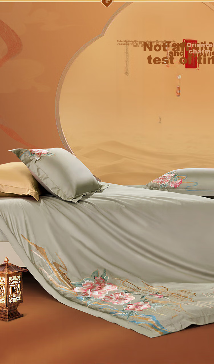 FUANNA Bedding Set, Class A Pure Cotton, 100 Count Long-Staple Cotton, Bedsheet And Duvet Cover, Chinese Style, Single Or Double Size Set, 203*229cm 8