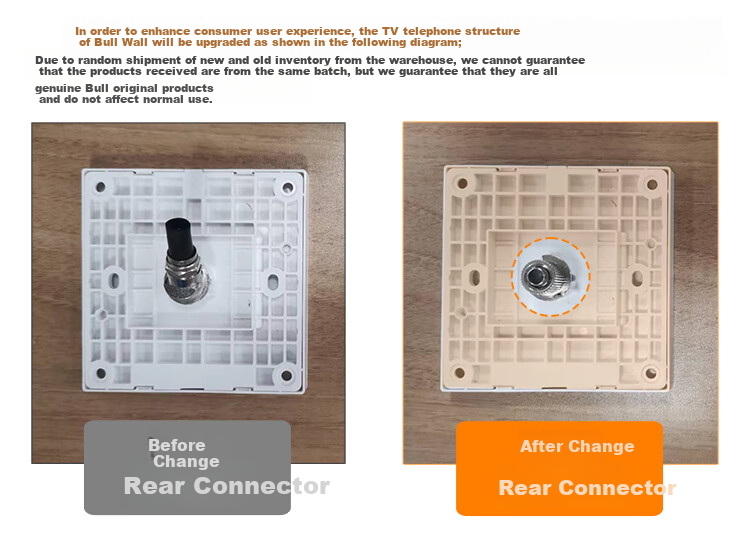 BULL Wall Socket, G07 Series, Two-Outlet Computer And TV Socket, G07T223, Ivory White, Concealed Installatio 1