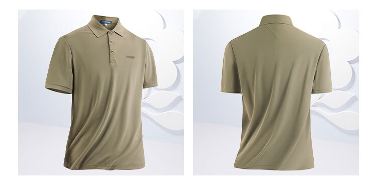 MONTAGUT Polo Shirt for Men, Summer Short-Sleeve Collared Solid Color Lightweight Cool T-Shirt, Forest Green, M/48 6