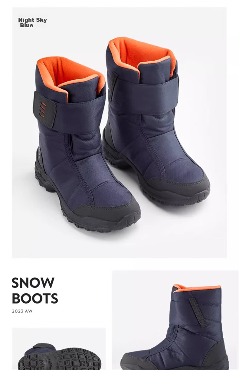 DECATHLON SH100 Children's Snow Boots, Thickened, Warm, Waterproof, Non-Slip, for Hiking And Mountaineering, Cotton Boots, Size 32-43, 4029 14