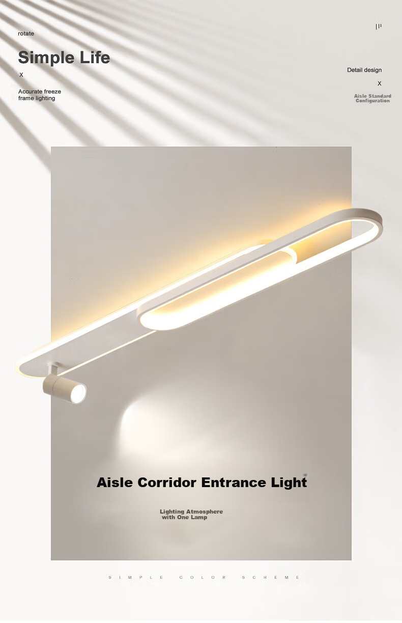Dengling Full-Spectrum Corridor Light, High-CRI Strip Light for Hallway, LED Balcony Entrance Ceiling Light Fixture 1