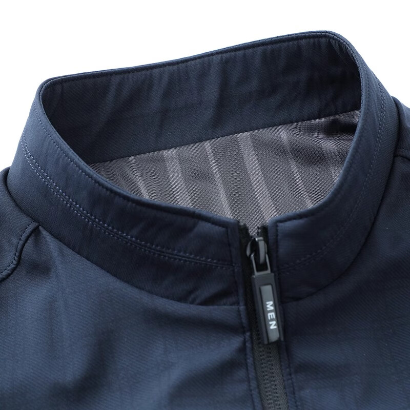 Baocaiyang Middle-Aged Dad Casual Jacket for Men, Spring And Autumn Stand-Up Collar Cadre Uniform Outerwear, Middle-Aged And Elderly Men's Clothing