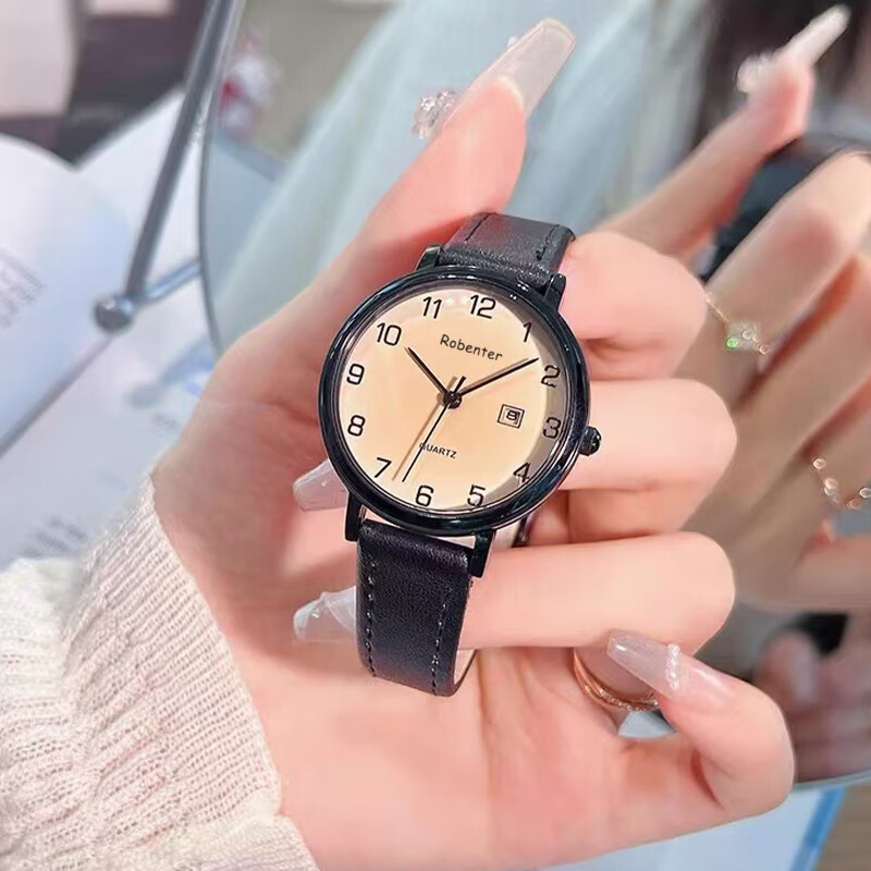 LOUIE JUELEN Student Watch for Women, Civil Service Exam-Specific, Retro Waterproof Silent Mechanical Quartz Watch for Middle And High School Students, Back-To Seaso