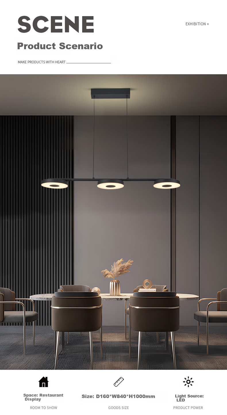 Moluonaweiqi MOOLLONA VH, Restaurant Pendant Light And Dining Table Lamp, Designer Style Bar Light, Artistic Creative Flying Saucer Design, Full Spectrum Eye Protection, Artistic Style, Light Luxury 3