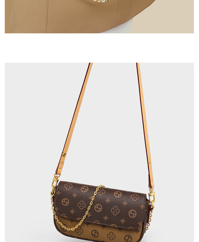 Aiqinghai Handbag, Women's Shoulder Bag, Crossbody Chain Small Square Bag, Light Luxury Birthday Mother's Day Gift, Practical Present for Mom 2