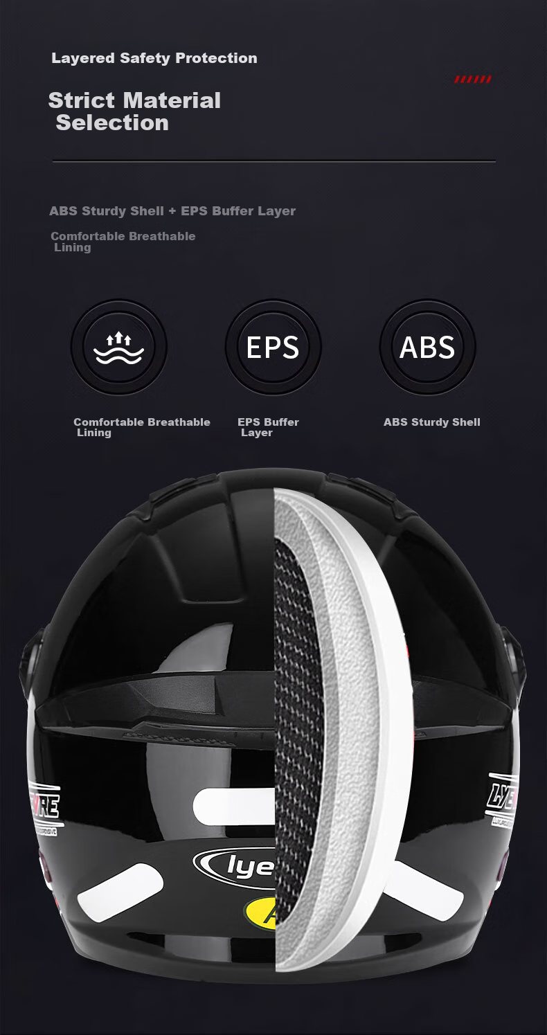 Lyevre Electric Motorcycle Helmet, 3C Certified, New National Standard A-Class, for Men And Women, Winter Half Helmet with Dual Visor 3