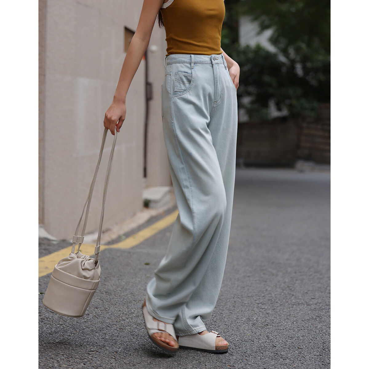 Dme [High-Waisted Ripped Jeans] Summer Loose-Fitting Slimming Lantern-Shaped Harem Jeans for Wome