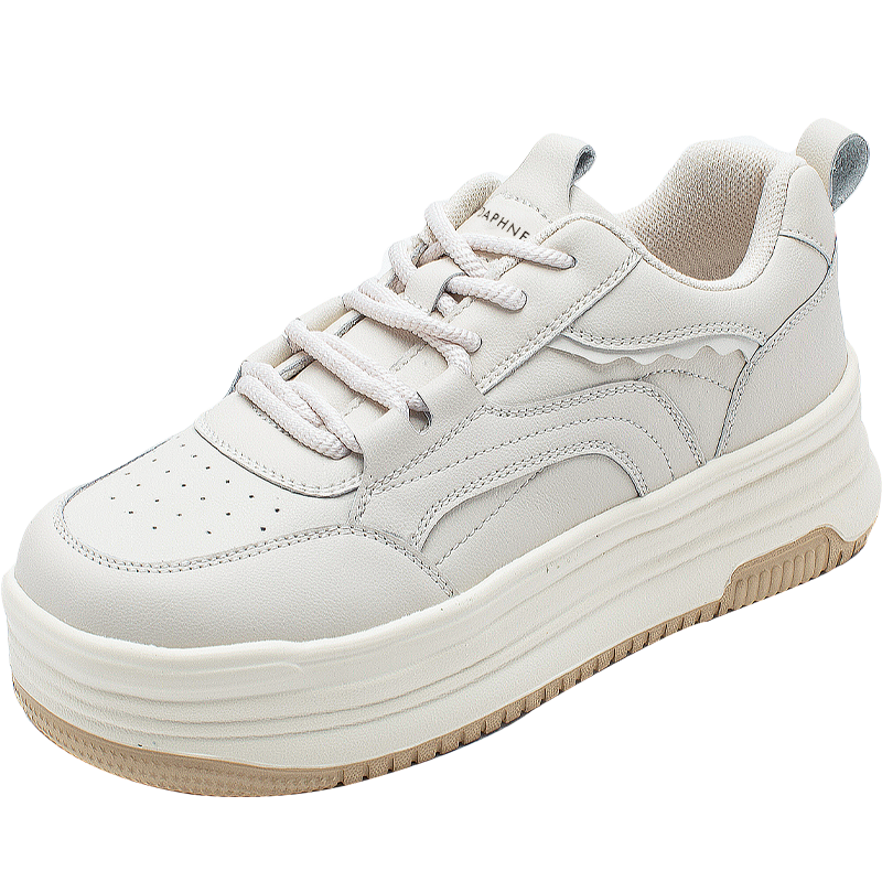 Daphne Thick-Soled White Sneakers for Women, 2026 New Spring Style, Versatile Platform Shoes with Increased Height, Casual Sports Shoes for Wome