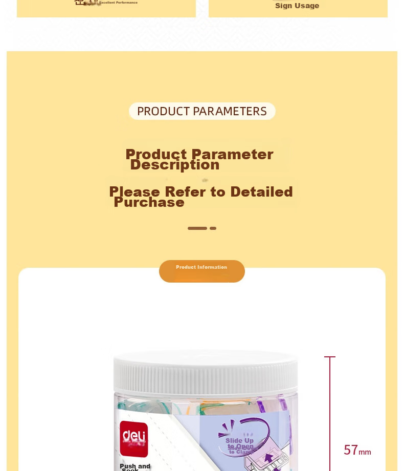 Deli Tube Push Clips, Transparent Ticket Holder Creative Push Clip, Exam Paper Folder File Folder, Storage Small Clips, Office Supplies, Mixed Colors, 20 Pieces/tube, TP560 15