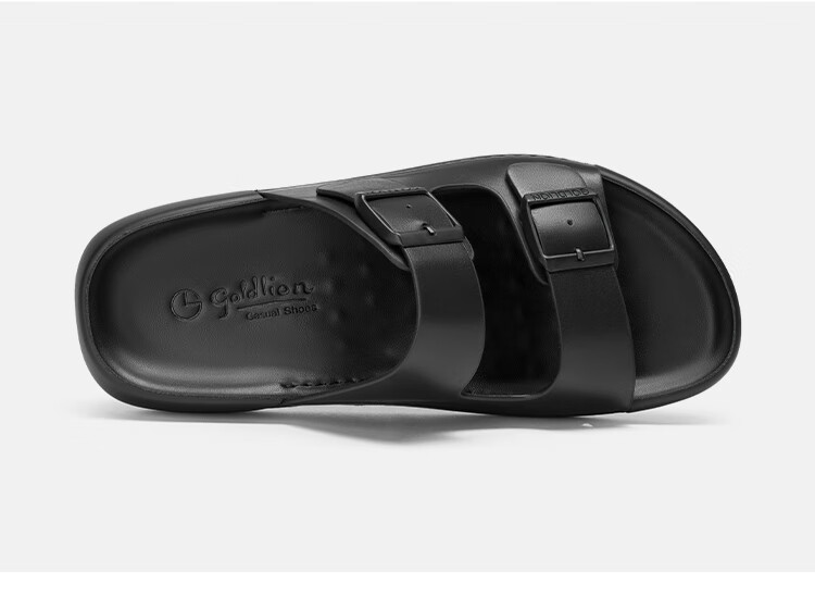 Goldlion Men's Beach Sandals Summer Wearable New Trendy Casual Slippers G596520055AAF Black Size 39 11