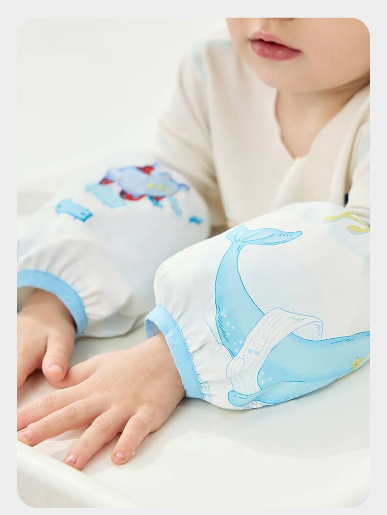 Babycare Children's Sleeves Baby Girls Cute Waterproof Oil-proof Toddler Arm Protectors Infant Sleeve Covers Green Melody M 10