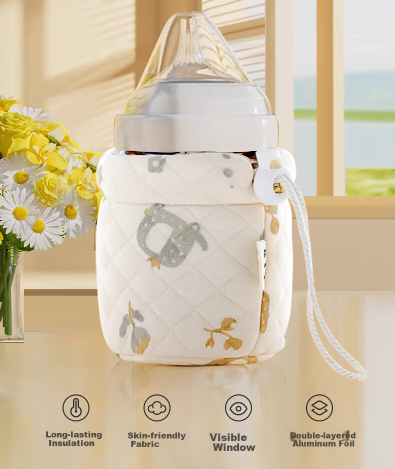 DOCTOR MA Bottle Warmer, Pigeon Insulated Bag, Window Design for Easy Viewing, Anti-Colic, Universal, Convenient, Constant Temperature Milk Warmer, 240ml 2