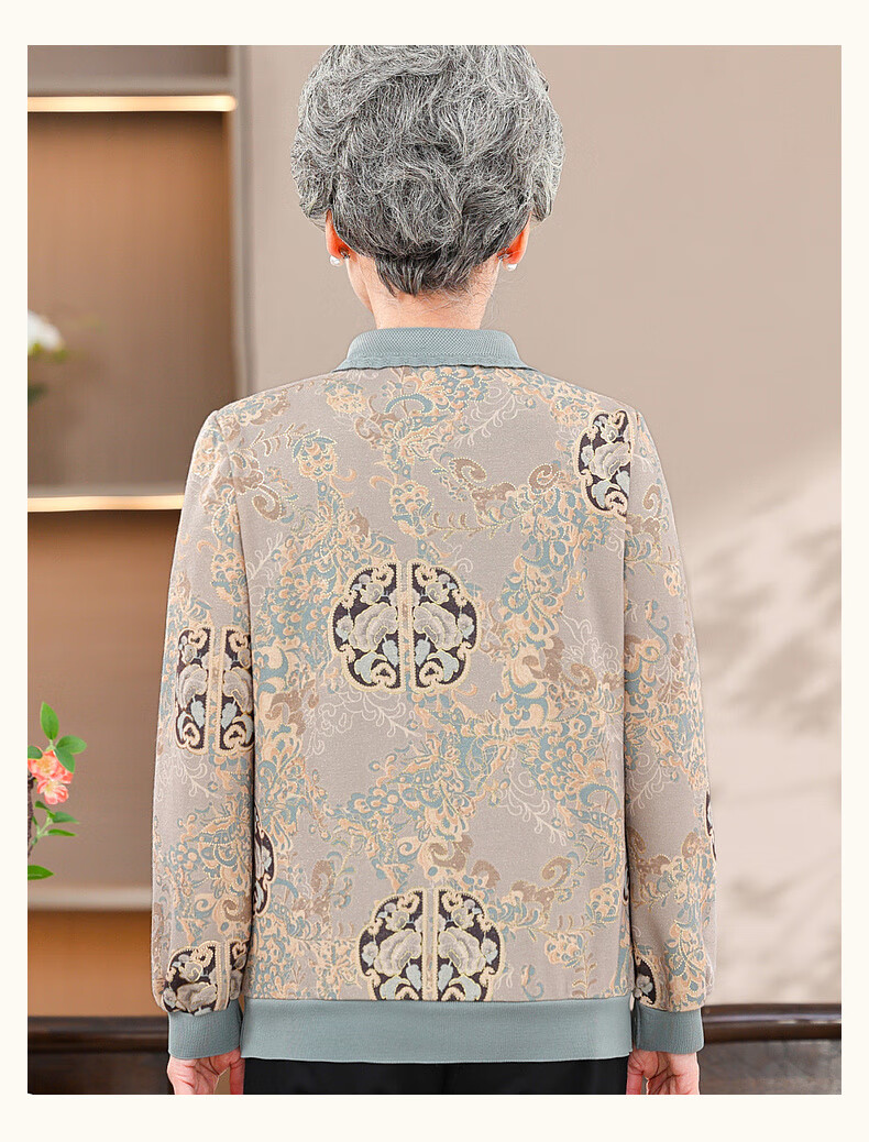 Fengxiao Middle-aged and Elderly 2025 New Shirt Elegant and Noble Spring Top for Grandma and Mom 4