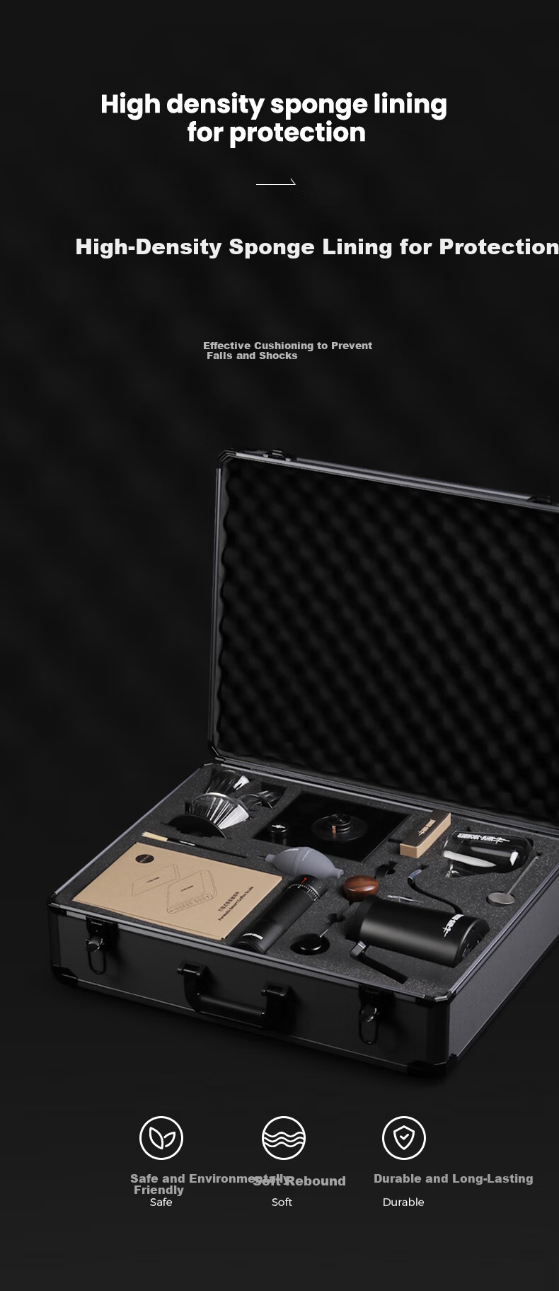 MHW-3BOMBER Bomber [Gift] B3 Tactical Box Hand-Brew Coffee Maker Set Gift Box Camping Portable Coffee Grinder 9