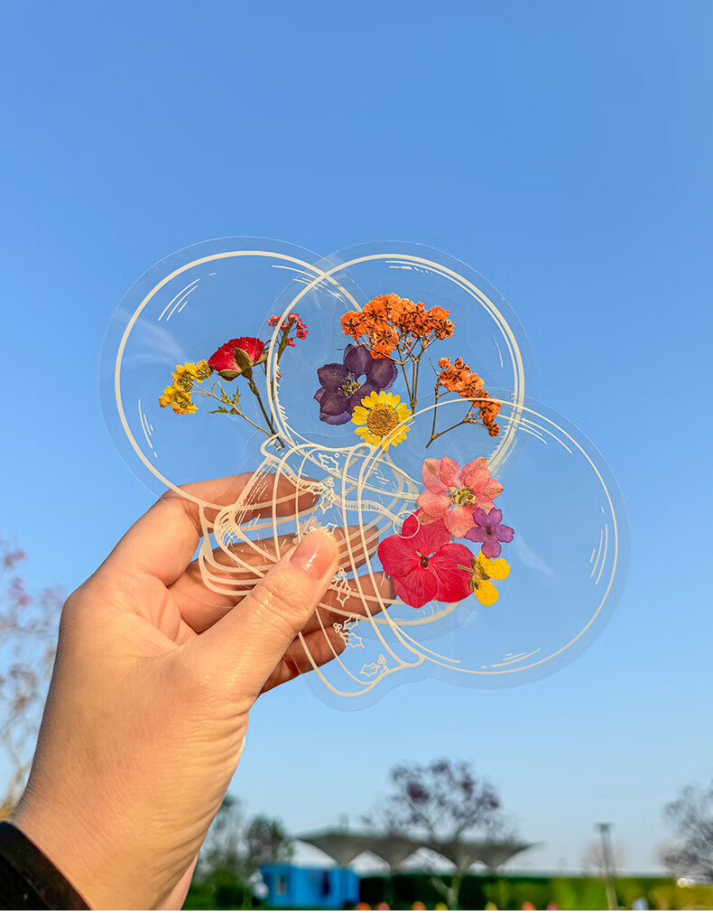 TIANSE Dried Flower Bookmark Pressed Flower Craft Kit Creative Handmade Graduation Souvenir Gift for Boys and Girls Plant Specimen Tassel Material Pack Multicolor 10 Pieces TS-6138 5
