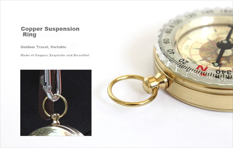 Paulone 77mm Outdoor Multifunctional Metal Compass, Stainless Steel, Chinese And English, for Car And Ship Use, ZNZ77 5