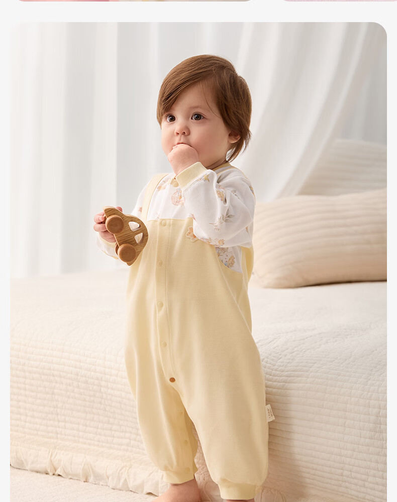 Shiyuejiejing, Baby Romper, Straight-Collar Bodysuit, Infant Onesie, Newborn Clothing 19