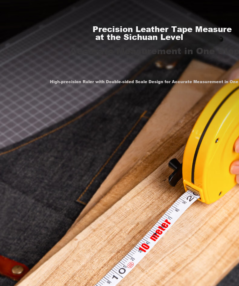 Deli 10-Meter Fiber Tape Measure, Box-Type Playground Roller Ruler, Engineering Measurement Tool, 10 Meters 4