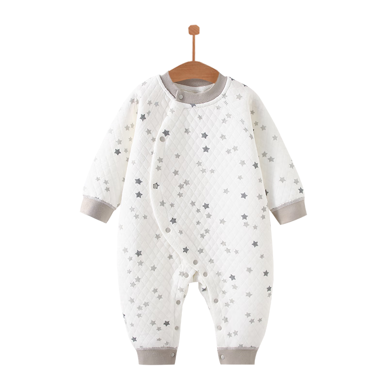 Qiaojiaoya Baby Clothes, Newborn Onesie, Thickened Padded Suit, Warm Full Moon Outfit for Boys And Girls, Crawling Suit, Sleepwear, Spring And Autumn Seasons
